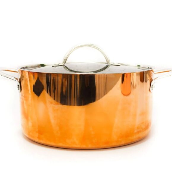 Berghoff Vintage Copper Tri-Ply 5.75 QT Covered Dutch Oven, Polished - Picture 7 of 16